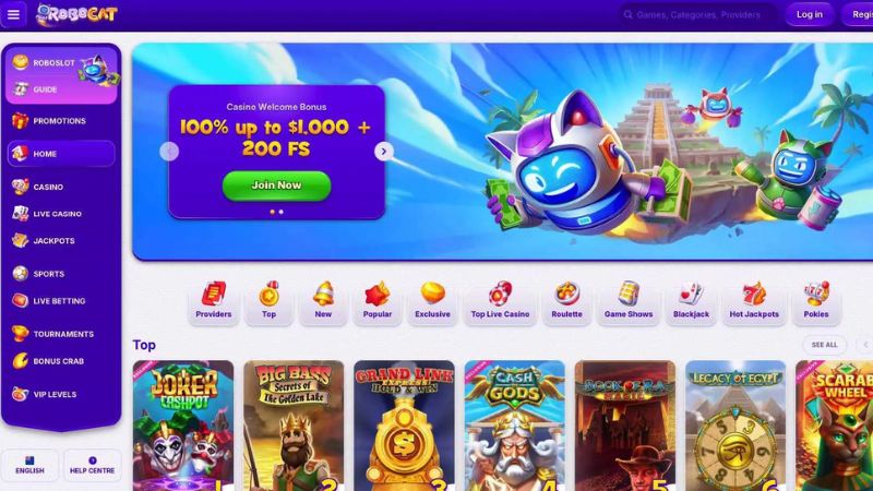 Robocat Casino bonus offer for New Zealand players
